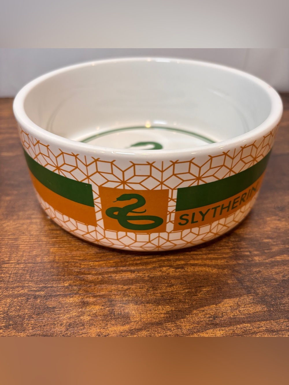 Harry Potter Slytherin Bowl Ceramic Pet Bowl for Dogs & Cats